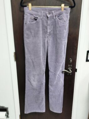 Lilac Corduroy Rare Vintage Unisex Levi's Purple Cords White Tab SF 207 Sz 30x32